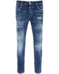 DSquared² - Distressed Slim-Fit Denim Trousers - Lyst