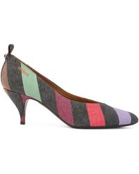 Versace - Striped Décolletage - Lyst