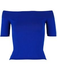 McQueen - Off-The-Shoulder Crop Top - Lyst
