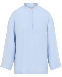 Max Mara - S Max Mara Light Breeze Linen Cantico Korean Shirt - Lyst
