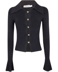 Self-Portrait - Button Down Knit Top - Lyst