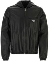 Prada - Nappa Leather Reversible Jacket - Lyst