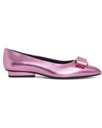 Ferragamo - Ladies Flamingo Viva Ballet Flats — Light - Lyst