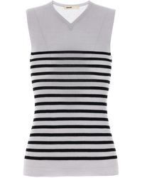 KHAITE - Wool Sleeveles T-Shirt - Lyst