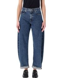 FRAME - The Bubble High-Rise Jeans - Lyst