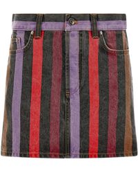 Versace - Short Denim Skirt - Lyst