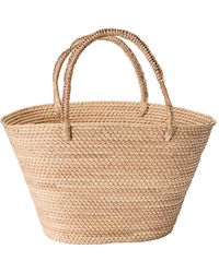 San Diego Hat Company Artisan Double Handle Basket Bag - Natural