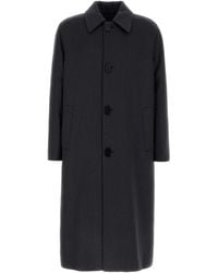 Fendi - Charcoal Wool Blend Coat - Lyst