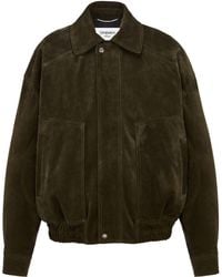 Saint Laurent - Vintage Split Leather Bomber Jacket - Lyst