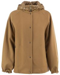 Herno - Virgin Wool Jacket With Removable Bib - Lyst