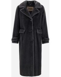 Herno - Shearling Effect Coat - Lyst