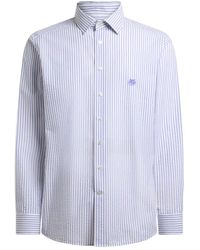 Etro - Striped Cotton Seersucker Shirt - Lyst