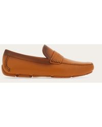 Ferragamo - Signature Felix Driver Loafers — Tan/Cognac - Lyst