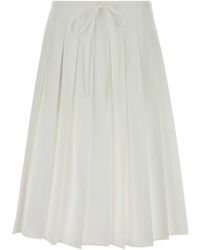 Prada - Pleated Jersey Skirt - Lyst