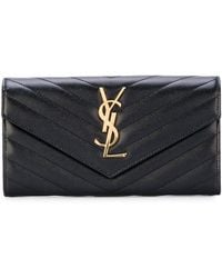 Saint Laurent - Cassandre Matelassé Large Flap Wallet - Lyst