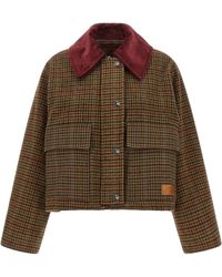 Ganni - Check Twill Jacket - Lyst