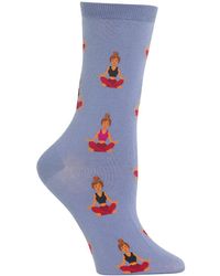 Hot Sox Meditation Crew Socks - Blue