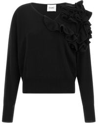 Nude - Ruffled Sweater - Lyst