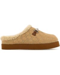 Gucci - Rhein Suede Wool Mules - Lyst