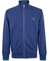 Fred Perry - Zip Through Sweatshirt - Lyst