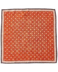 Brunello Cucinelli - Carrot Silk Patterned Pocket Square - Lyst