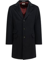 Brunello Cucinelli - Short Coat Made Of Virgin Wool Fabric - Lyst