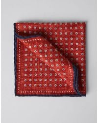 Brunello Cucinelli - Carrot Silk Patterned Pocket Square - Lyst