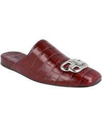 Balenciaga - Croc Embossed Leather Cosy Bb Mule - Lyst