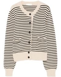 Roberto Collina - Striped Cotton Cardigan - Lyst
