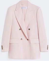 Max Mara - Double-Breasted Wool, Mohair And Silk Blazer - Lyst
