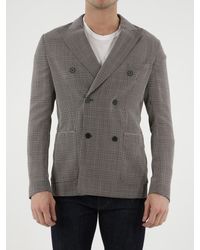 Tonello - Double-breasted Glen Plaid Jacket - Lyst