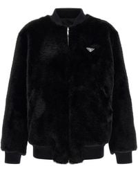 Prada - Eco-Fur And Re-Nylon Reversible Bomber Jacket - Lyst