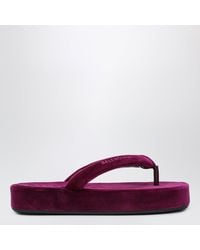 Balenciaga - Jet Lag Stretch Velvet Flip-Flops - Lyst