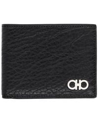 Ferragamo - Gancini-Plaque Leather Wallet - Lyst