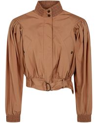 Chloé - Cropped Bomber Jacket - Lyst