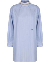 Prada - Stripe Poplin Top - Lyst