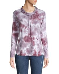 Calvin Klein Tie-dye Cowlneck Sweatshirt - Purple