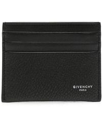 Givenchy - Logo-Print Grained Leather Card Holder - Lyst