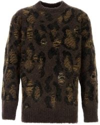 Junya Watanabe - Embroidered Wool Blend Sweater - Lyst
