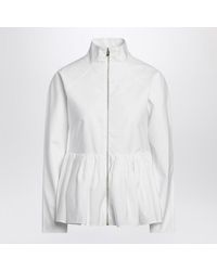 Alaïa - Cotton Poplin Peplum Jacket - Lyst
