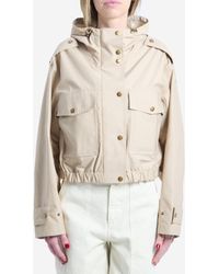 Moncler - Poppy Jacket Made Of Cotton Blend With Hood - Lyst