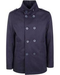 Herno - "Military Short Peacoat" Coat - Lyst