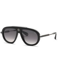 Philipp Plein - Nero Lucido Titanium Sunglasses - Lyst