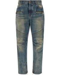 Balmain - Biker Jeans - Lyst
