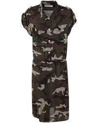 Celine - Robe Chemise Poches Army - Lyst
