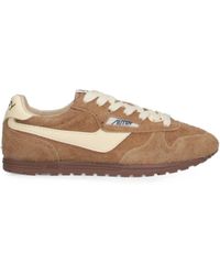 Autry - Suede & Leather Low-Top Sneakers With Mesh-Lined Sockliner - Lyst