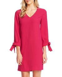 Cece by Cynthia Steffe Bow V-neck Shift Dress - Pink