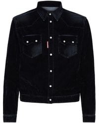 DSquared² - Flocked Cord Jean Jacket - Lyst