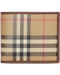 Burberry - Checked Wallet - Lyst