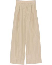 forte_forte - Cotton Blend Trousers - Lyst